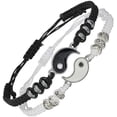 thumbnail image 1 of Pulseras de mejores amigos TANGJMXG 2 Pulseras de cordón ajustable Yin Yang, 1 of 4