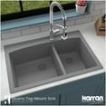 thumbnail image 7 of Karran Usa Qt-711 Quartz Qt 33" Drop In Double Basin Quartz Composite Kitchen Sink - Beige, 7 of 7