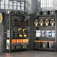 thumbnail image 2 of 4800LBS Heavy Duty Shelving Garage Storage Shelves 78" H Metal Shelving Units Adjustable Shelves Rack for Garage,Basement,Warehouse (Black, 23.6" D x 59.1" W x78.7 H), 2 of 10