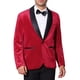 thumbnail image 1 of BLAZERS DE HOMBRE INSPIRADORES CHIC Con Brillantes de Glitter y Solapa de Lazo para Fiestas L Rojo, 1 of 5