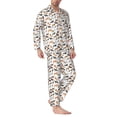 thumbnail image 2 of Fotbe Horse Pijama de Hombre con Estampado de Manga Larga, Conjunto de 2 Piezas, Ropa de Dormir Suave y Cómoda con Bolsillos-Medium, 2 of 7