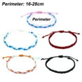thumbnail image 2 of 5 pulseras para mujer tejidas para parejas, pulseras de arcoíris, pulsera ajustable para cama de niña para mujer, 2 of 5