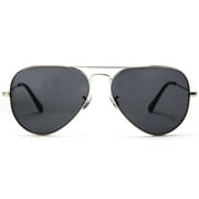 Samba Shades Unisex Classic Aviator Sunglasses Silver Fame Grey Lens - Glen & Ivy Sky Inspired