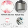 thumbnail image 5 of Designart 'Abstract Splashes of Pink Flowers II' Modern Circle Metal Wall Art 11x11 - Disc of 11, 5 of 5