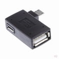 thumbnail image 1 of Adaptador OTG con alimentación USB,Adaptador OTG,Adaptador de host micro USB 2.0 OTG,Adaptador OTG para Android,Conector OTG,Adaptador OTG de ángulo izquierdo de 90 grados,Adaptador de host, 1 of 4