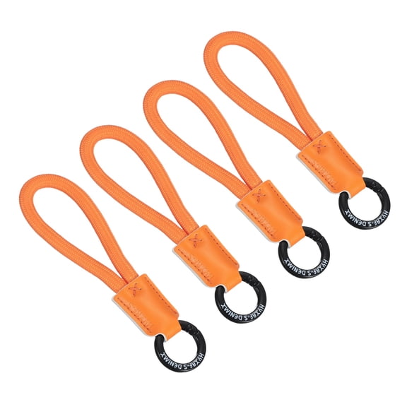 Uxcell Handmade Cowhide Key Chain, Stylish Bag Pendant, Mobile Phone Leather Lanyard Car Key Lanyard Mobile Phone Keychain Accessories for Women and Men,Orange