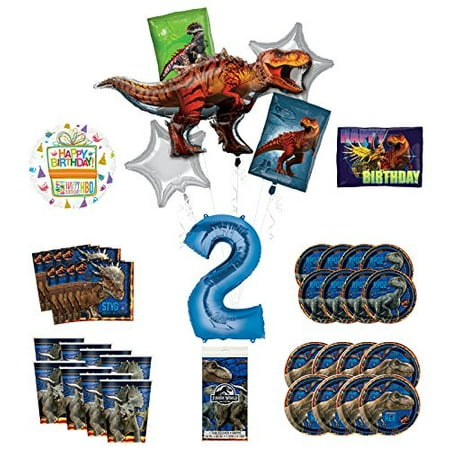 Mayflower Products Jurassic World 2nd Birthday Party Supplies and 8 Guest Balloon Decoration Kit