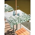 thumbnail image 2 of Outdoor Tablecloth with Umbrella Hole for Patio/Picnic/Party/Camping, Spring Emerald Green Eucalyptus Waterproof Table Cloth Square Cover Washable, Botanical Leaf Country (60"x 60"), 2 of 8