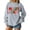 Light Gray, variant on Wutalume Women's Relaxed Fit Character Print Round Neck Long Sleeve Sweatshirt, Soft and Cozy Top for Casual and Daily Wear, with a Trendy Print and Comfortable Fit,Army Green L