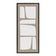 thumbnail image 3 of Kate and Laurel Sylvie Neutral Abstract Aztec Shapes Panel Framed Canvas Wall Art by The Creative Bunch Studio, 18x40 Brown, Mid Century Muted Shaped Art for Wall, 3 of 7