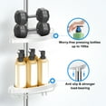 thumbnail image 6 of FENGGUIQU Hamitor Adjustable 4-Tier Corner Shower Shelf Telescopic Shower Storage Rack with Towel Essential Bathroom Accessory, 6 of 7
