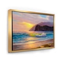 thumbnail image 3 of Sunrise Glow On The Sea Waves V 40 in x 30 in Framed Painting Canvas Art Print, by Designart, 3 of 5