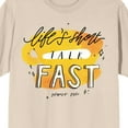 thumbnail image 2 of Gilmore Girls Life's Short, Talk Fast Women's Natural Graphic Short Sleeve Crew Neck Tee-3XL, 2 of 7