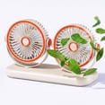 thumbnail image 4 of Miwamany Tower Dual Head Desktop Fan Multifunctional Oscillating Fan for Home Office Bedroom Table Personal Cooling with Type-C Charging, 4 of 7