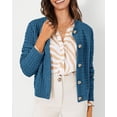 thumbnail image 4 of Suéter para Mujer PRETTYGARDEN Cardigan de Punto Azul con Botones Talle M, 4 of 6
