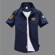 thumbnail image 5 of Camisa casual de manga corta de verano para hombre, moda de primavera y verano, camisa bordada de algodón elegante, corte entallado, 5 of 6