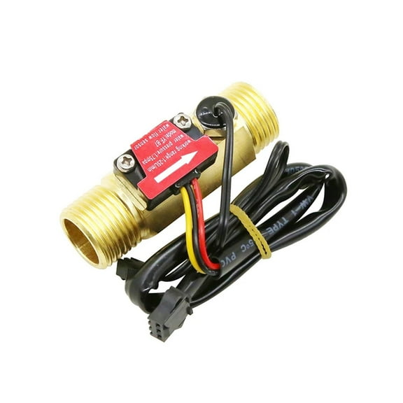 1/2" 3/4" Water Flow Sensor Switch With Temperature Detection For Liquid Sensor Copper Shell Hall Flow Meters ,Accurate Measurement