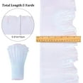 thumbnail image 2 of Pleated Satin Organza Lace Ribbon Retro Ruffle Trim Chiffon Iridescent White Sheer Ribbon Tulle Fabric Applique Trimming Craft Sewing Clothing Dress Bag Decoration, 2 of 7