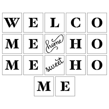 UPC: 0195158804102 | MICHAELS Welcome Home Stencils  12  x 12  by Craft Smart®