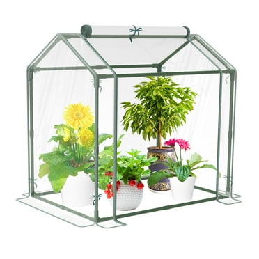 Mini Greenhouse 33.5"x 23.2"x 32.5", Durable Green House Kit with PVC Cover, Greenhouse for Outdoor Indoor Small Green House Garden Nursery Plant Cover Tent for Gardening Germination and Seedling