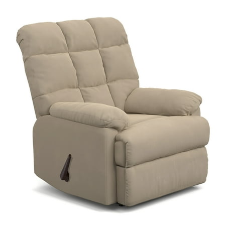 Mainstays Baja Wall Hugger Microfiber Biscuit back Recliner Chair, Multiple (Best Recliner To Sleep In)