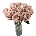 thumbnail image 2 of ZHAOCHENG 12 piezas de rosas artificiales, flores de rosas de seda falsas con tallo largo, ramos de rosas para decoración del hogar, bodas, fiestas, decoración floral de jardín, 2 of 5