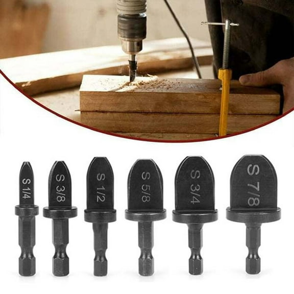 hengsof 6PC Copper Pipe Tube Expander Tool with 1/4'' 3/8'' 1/2'' 5/8'' 3/4'' 7/8'' Expander Drill Bit Assortment Kit, Hand Expanding Tool Refrigeration Tools Copper Pipe Swaging Tool Tube Expander