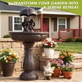 thumbnail image 5 of 38.8 Inch Classical Cherub Angel Pedestal Water Fountain, 2-Tier Classical Resin Pedestal Waterfall Fountain, Stable Anti-Splash Water Flow, Weather Resistant Garden Yard Patio Decor, 5 of 9