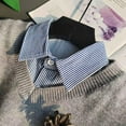 thumbnail image 6 of CAILDANL Denim Fake Collar Detachable Collar Half Shirts Blouse False Collar Top for Women Girls Medium, 6 of 7