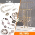thumbnail image 4 of Organizador de Joyas, Exhibición de Joyas de Collares, Organizador de Collares de 3 Niveles, para Anillos, Pendientes, Collares, Relojes, Lápiz Labial, Perfumes, etc, 4 of 6