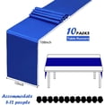 thumbnail image 2 of Qucyy Ensemble de Mariage 10 Pcs 12 x 108 Pouces Chemin de Table en Satin pour Décoration de Réception de Mariage - Bleu Royal Bleu Royal 12 x 108 Pouces, 2 of 5