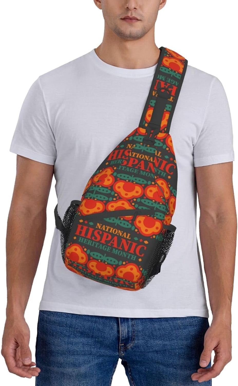 Mes Nacional De La Herencia Hispana Hispanic Heritage Month Sling Bag Crossbody Hiking Travel Chest Bags Backpack Shoulder Daypack for Women Men