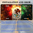 thumbnail image 3 of 1 Pcs 2D Flat License Plate Covers & Frames, Mexican Flag For Decorative Front, Waterproof For Decoration Aluminum License Plate Covers & Frames Cover For Men Women, 12" X 6", 3 of 7