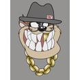 thumbnail image 2 of Looney Tunes Taz Gold Tooth and Bling Men's Athletic Heather T-shirt-Large, 2 of 7