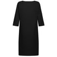 thumbnail image 4 of JINMGG Summer Dresses 2024, Dresses for Women 2024 Fashion Women Casual Sexy Round Neck Printing Summer 1/2Sleeve Dress Black XL, 4 of 5