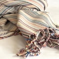 thumbnail image 3 of Hilana Upcycled Cotton Casablanca Sustainable Striped Turkish Towel / Blanket, 3 of 6