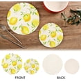 thumbnail image 4 of SKYSONIC Lemons and Leaves Painted Summer Plant Trivets Set for Hot Pots and Pans Trivet Mat Pot Holders 100% Cotton Thread Weave Trivets Kitchen Trivet for Table Countertop Protector Hot Pads Pans M, 4 of 7