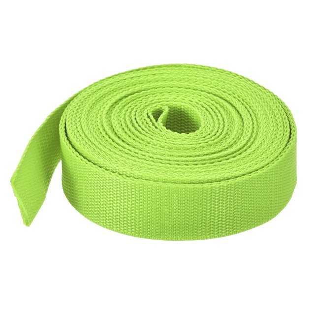 Unique Bargains Lightweight Polypropylene Webbing Strap 0.8' 10 Yard Backpack Yellowish Green for Luggage Cargo Straps