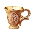 thumbnail image 2 of Taza en relieve Regalos coleccionables Copas retro portátiles para el hogar del hotel de vacaciones Blanco áureo BLESIY Tazas para beber, 2 of 8