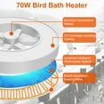 thumbnail image 5 of Teqhome Bird Bath Heater for Outdoors in Winter Birdbath Water Heater 70W Bird Bath Deicer Waterproof Aluminum Thermostatcally Controlled Auto Shut Off, 5 of 11