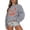 Grey, variant on Womens Sweatshirts Halloween Classic Punpkin Face Print Sweatshirt Fall Long Sleeve Pullover Tops (Grey L)