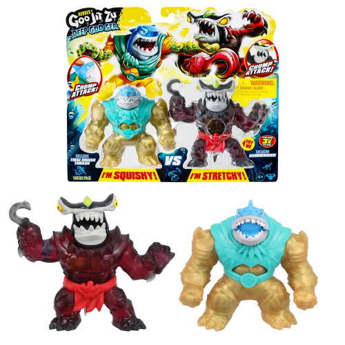 Heroes of Goo Jit Zu Deep Goo Sea Versus Pack. Exclusive Tidal Smash Thrash VS Exclusive Hammerhook. 2 Figure Pack Walmart