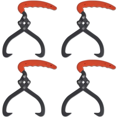 4 pcs Log Tongs with PVC Handle