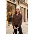 thumbnail image 3 of NAYTOAO Womens Zip Up Stand Collar Jacket Multi Pocket Drawstring Hem Outerwear, 3 of 9