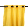 thumbnail image 5 of Jordan Manufacturing 54" x 84" Dandelion Yellow Solid Grommet Semi-sheer Outdoor Curtain Panel, 5 of 9
