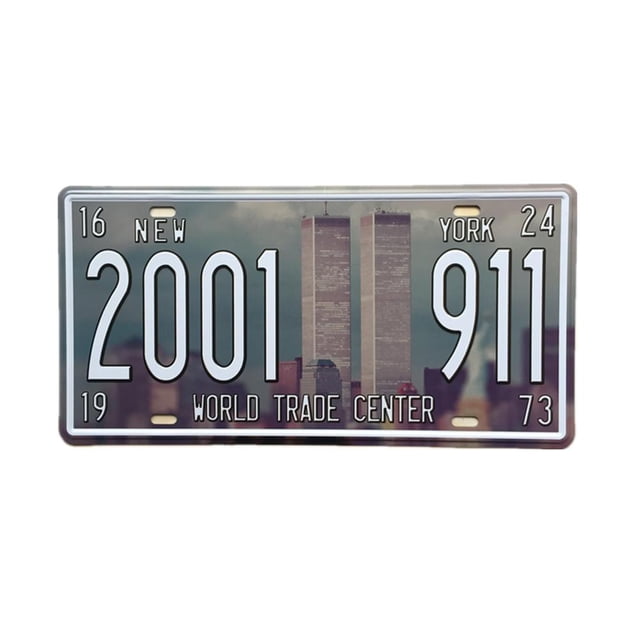 New York 911 Metal Tin Sheet Vintage Picture Gloria Muestra del metal de la vendimia