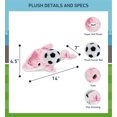 thumbnail image 2 of DolliBu Pink Dolphin Stuffed Animal with Soccer Ball Plush - Soft Huggable Dolphin, Adorable Playtime Dolphin Plush Toy, Cute Ocean Life Gift, Super Soft Plush Doll Toy for Kids and Adults - 14 Inches, 2 of 6
