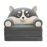 iOPQO Sofa Bed Home Decor Plush Foldable Kids Sofa Backrest Armchair 2 In 1 Foldable Children Sofa Cute Cartoon Lazy Sofa Children Flip Open Sofa Bed For Living Room Without Liner Filler Kids Sofa