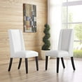 thumbnail image 5 of Modway Baron Leatherette Dining Side Chair, Set of 2 in White, 5 of 5