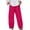 Hot Pink, variant on Honeeladyy Linen Pants Women Summer,Women Casual Solid Pants Comfortable Elastic High Waist Casual Beach Pants